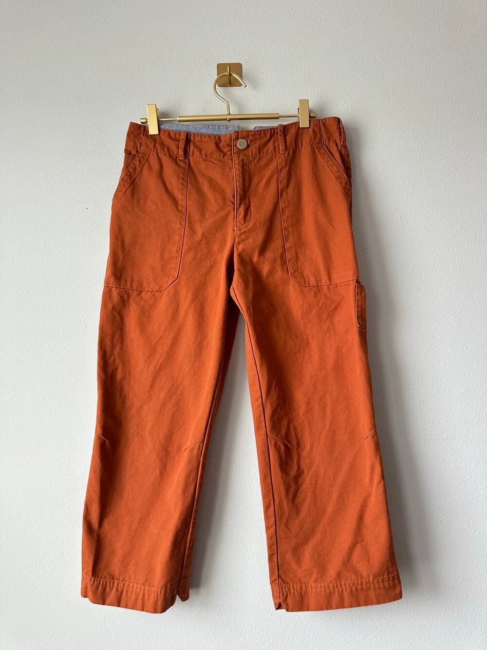 Y2K Hurley Burnt Orange Cropped Carpenter Pants Skate Workwear Size 7
